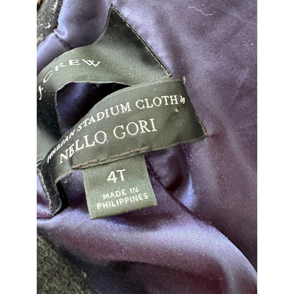 J Crew Chateau Parka Italian 4 4T Tall Black Stadium Cloth Wool J8374 J.Crew - Picture 8 of 8